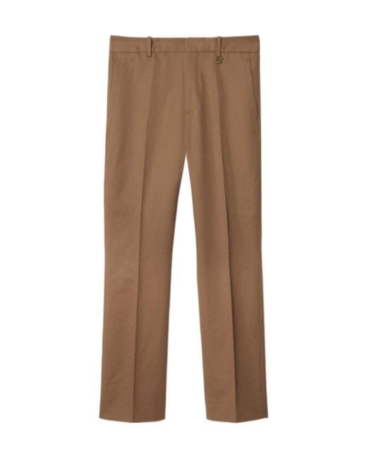Burberry Brown Tapered-Leg Tailored Trousers