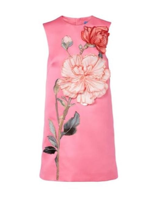 Leo Pink Yvonne Embroidered Minidress