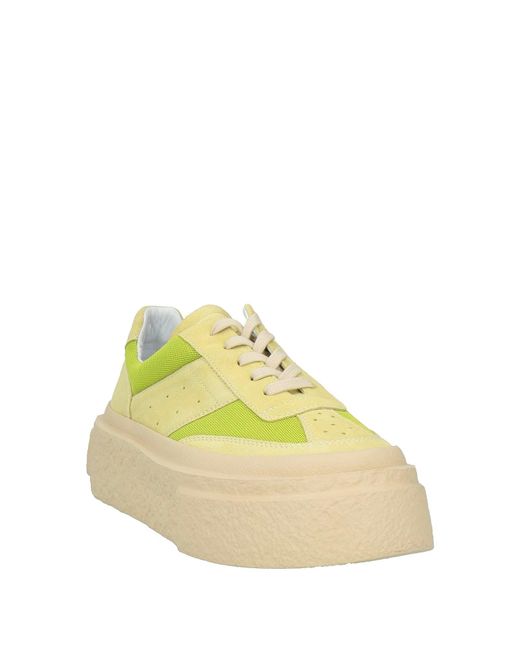 MM6 by Maison Margiela Yellow Minimal Low-Top Casual Shoes