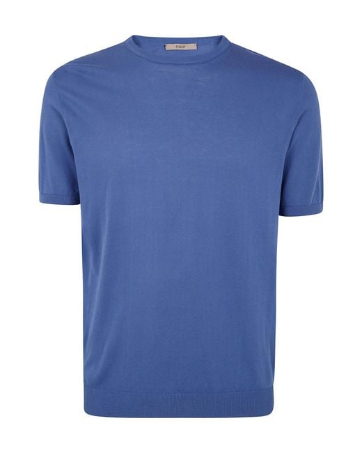 Roberto Collina Blue Short Sleeves Round Neck for men