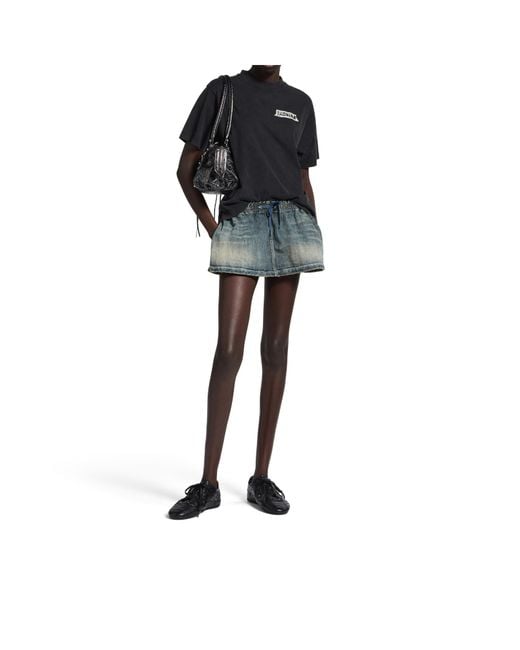 Balenciaga Black Cotton Masking Tape T-Shirt