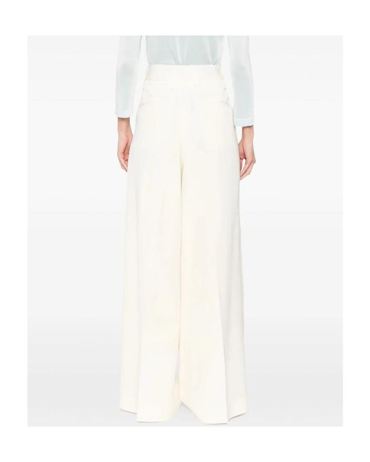 Jil Sander White Concealed Fastening Trousers