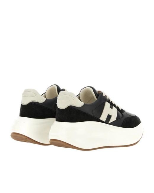 Hogan Black H696 Lace-Up Sneakers