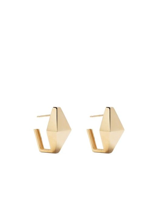 Aliita Metallic 9Kt Deco Rombo Earrings