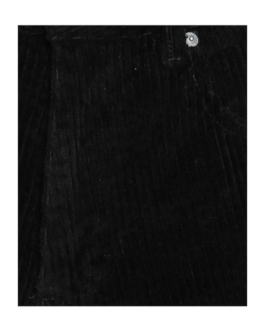 Ganni Black High-Waisted Corduroy Flared Casual Pants