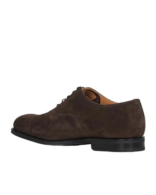 Church's Brown Lace-Up Suede Oxford Shoes for men