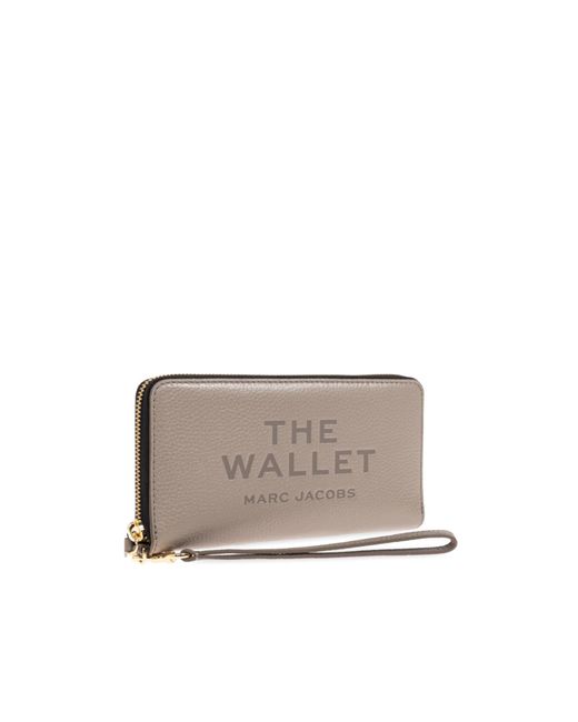 Marc Jacobs Gray Logo Zipper Wallet