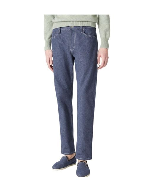 Loro Piana Blue Quarona Jeans for men