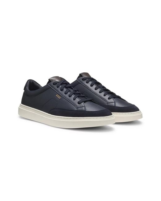 Boss Blue Logo Detail Sneakers for men