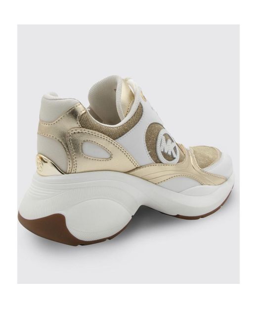 MICHAEL Michael Kors White Zuma Logo-Patch Sneakers