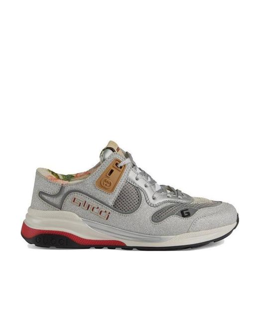 Gucci Gray Ultrapace Low-Top Sneakers