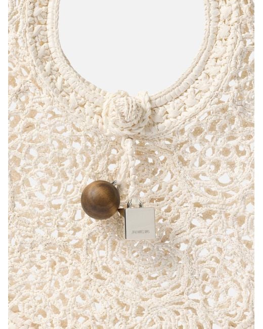 Jacquemus Natural The Spiaggia Small Round Bag