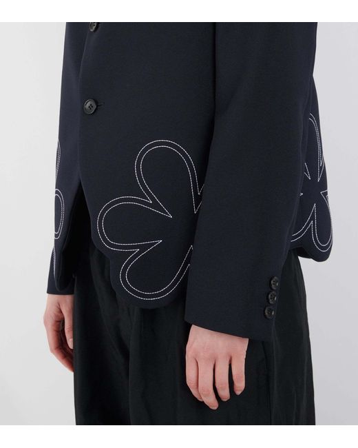 Comme des Garçons Blue Flower Blazer