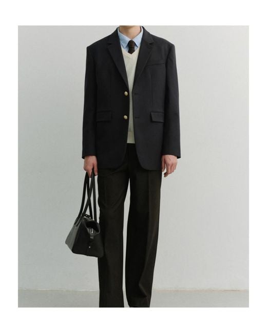 DUNST Blue Single Breasted Long Sleeved Jacket for men