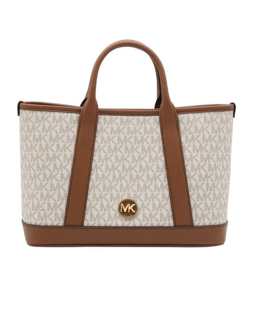 MICHAEL Michael Kors Brown Logo Monogram Tote Bag