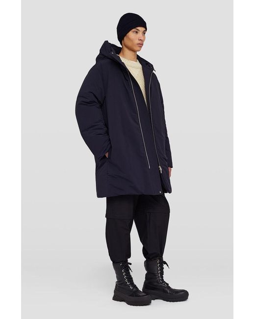Jil Sander Blue Zipper Long Style Down Jacket