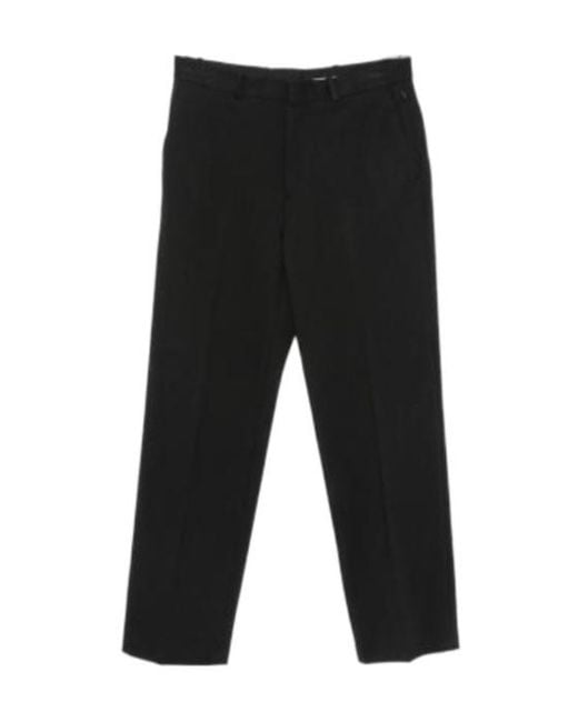 Calvin Klein Black Pressed-Crease Trousers for men