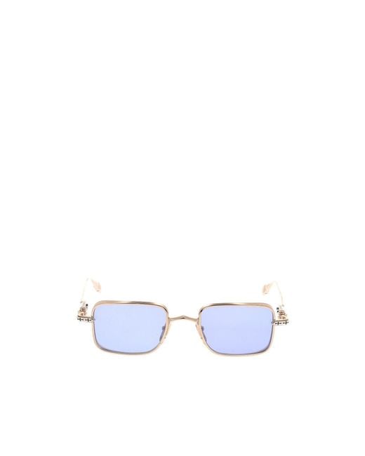 Chrome Hearts White Full-Rim Sunglasses