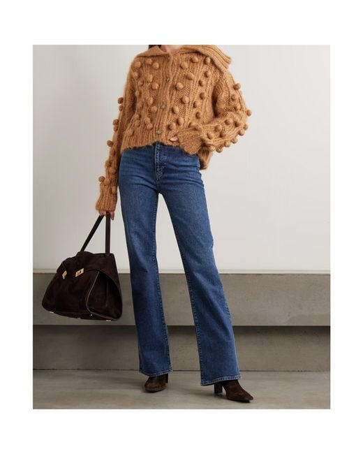 FRAME Blue The Arrow High-Rise Flared Jeans