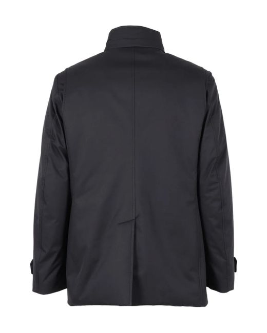 Moorer Blue Long-Sleeved Cotton Jacket for men