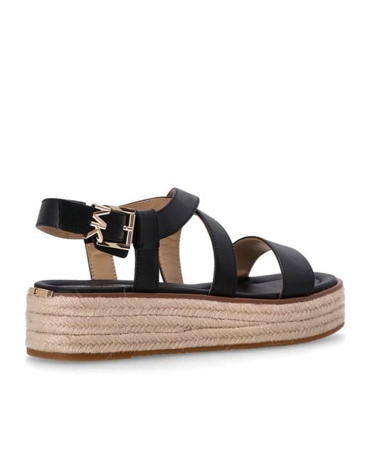 MICHAEL Michael Kors Black Lynn Platform Espadrille Sandals