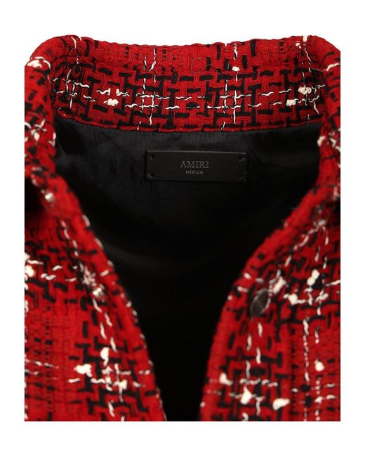 Amiri Red Tweed Jackets for men