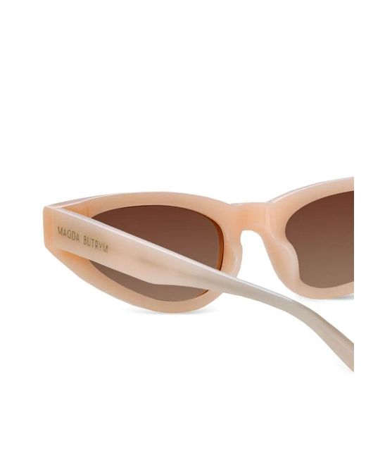 Magda Butrym White Cat-Eye Sunglasses