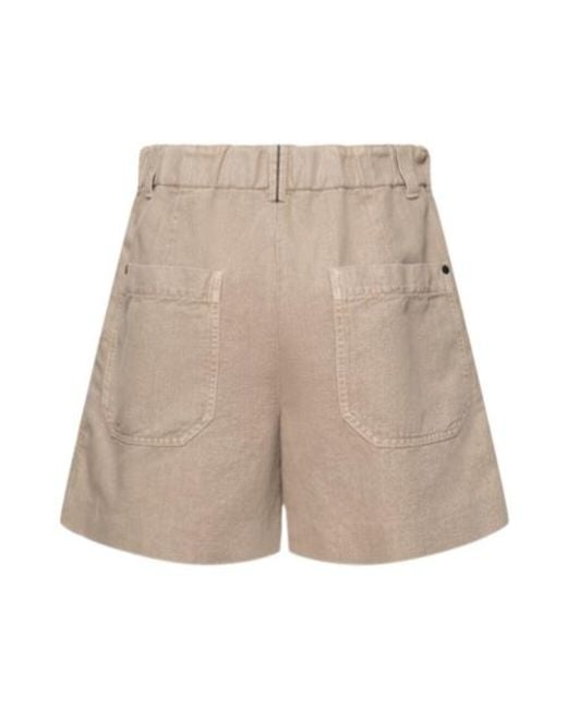 Brunello Cucinelli Natural Cotton Blend Bermuda Shorts