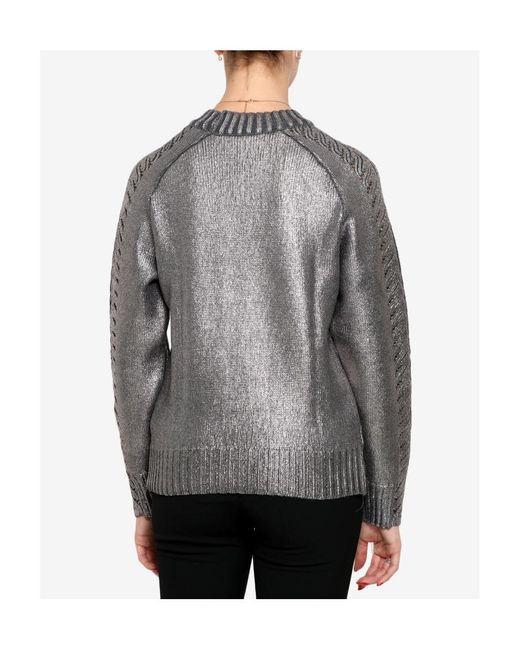 Alberta Ferretti Gray Long-Sleeved Pullover