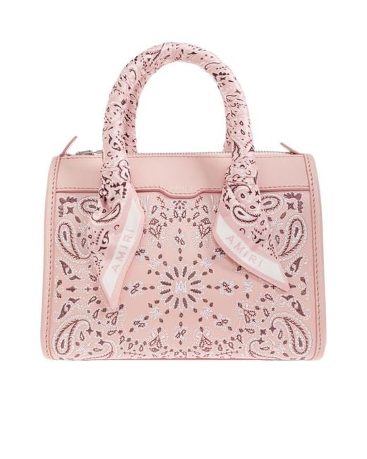 Amiri Pink Bandana Micro Triangle Handbag