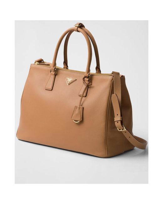 Prada Brown Buckle Extra-Large Leather Bag