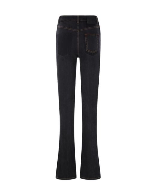 McQueen Black Slim Fit Bootcut Jeans
