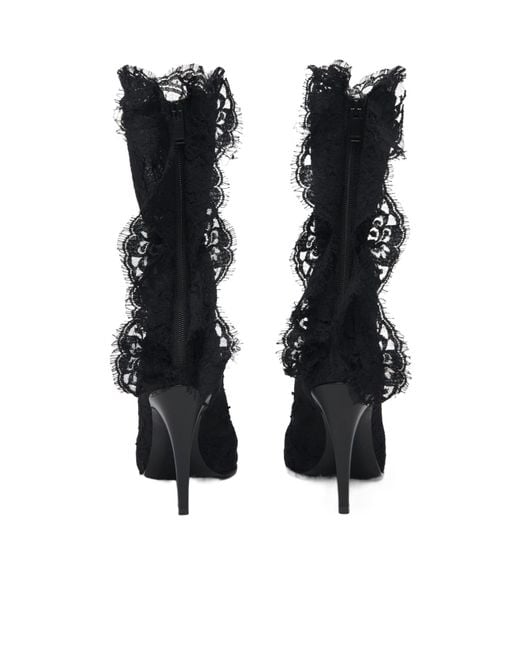 McQueen Black Heron Lace Boots