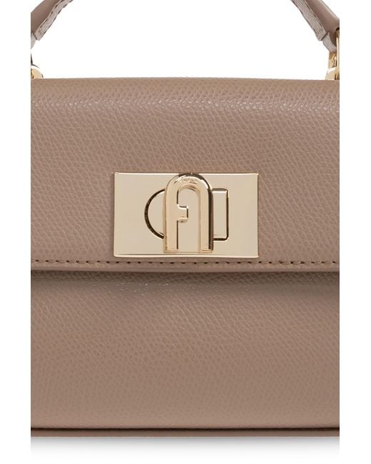 Furla Brown 1927 Chain-Linked Mini Tote Bag