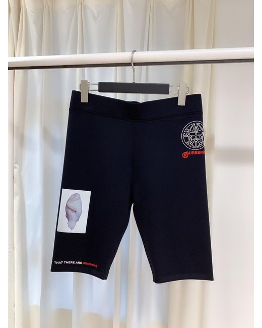 Burberry Blue Montage Printed Cycling Shorts