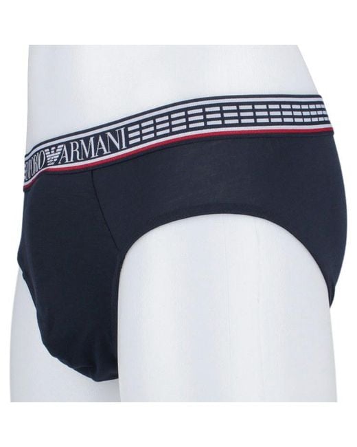 Emporio Armani Red 3-Piece Briefs Pants for men