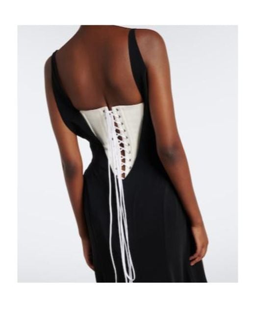 Mugler Black Re/Edit Jeu De Paume Crêpe Gown