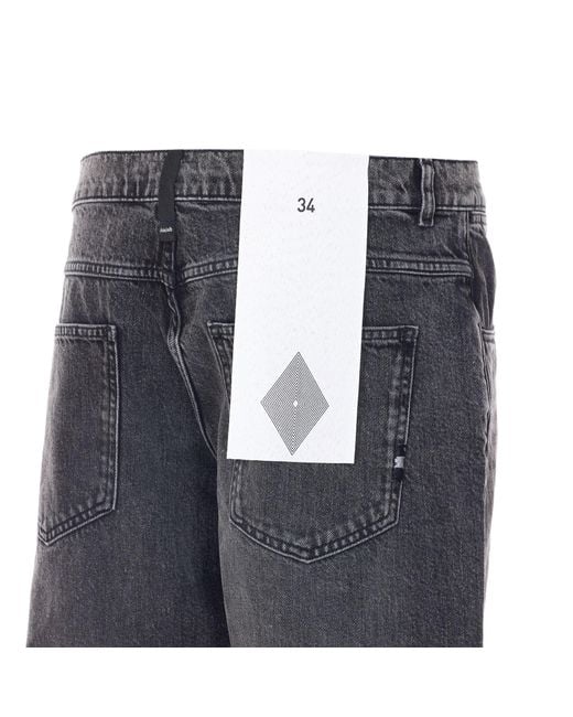 AMISH Gray James Wide-Leg Jeans for men
