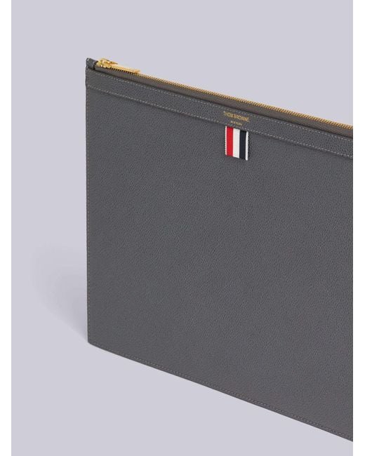 Thom Browne Gray Logo Document Holder for men