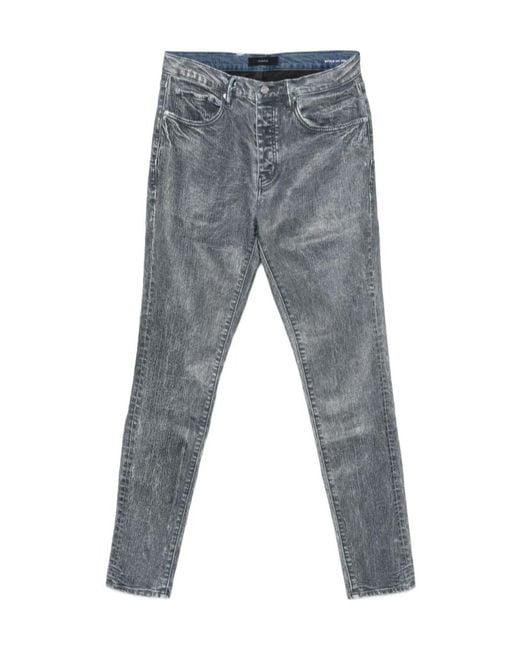 Purple Brand Gray Skinny Jeans for men