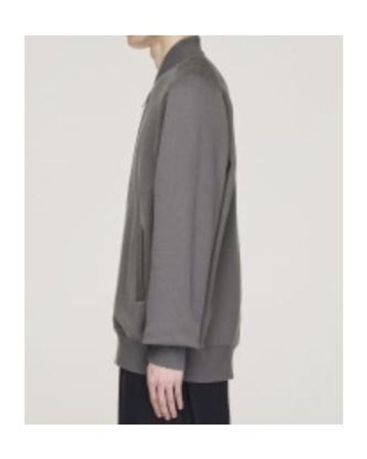 Y-3 Gray Zip-Up Bomber Jacket for men