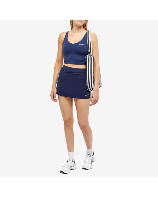 Sporty & Rich Blue Round Collar Short Vest
