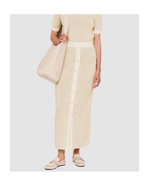 Joseph Natural Buttoned Knit Skirt