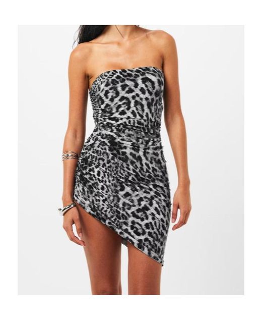 Norma Kamali Black Leopard Print Dress