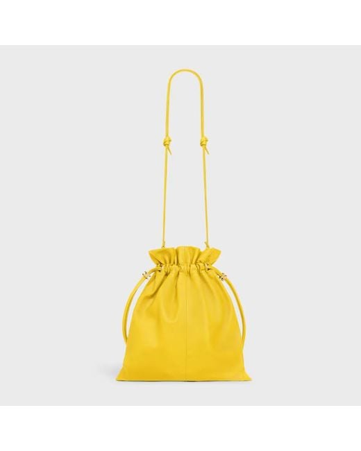 Céline Yellow Small Crystal Pouch