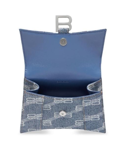 Balenciaga Blue Hourglass Shoulder Bag