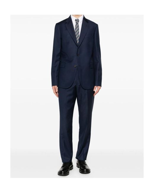 Paul Smith Blue Single-Breasted Suit for men