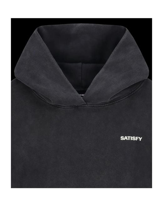 Satisfy Black Softcell Relaxed Hoodie for men