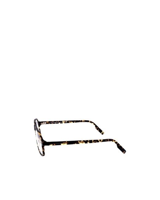 Zegna White Pilot Frame Glasses for men