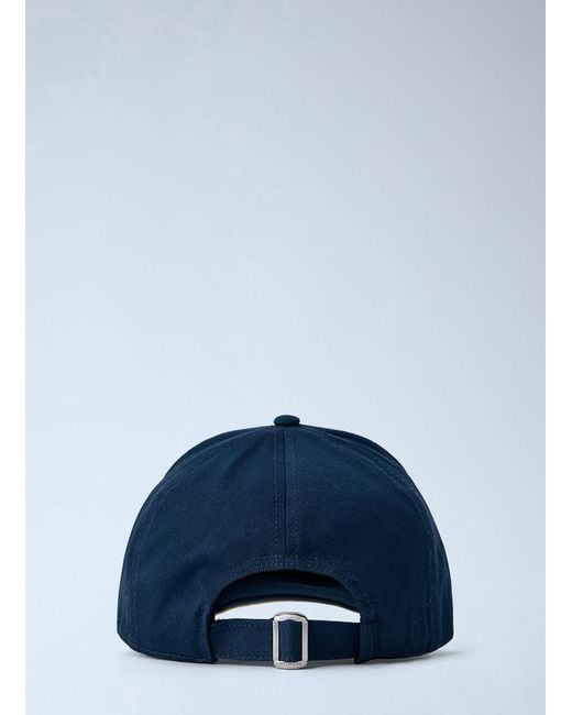 Moncler Blue Embroidered Logo Baseball Cap for men